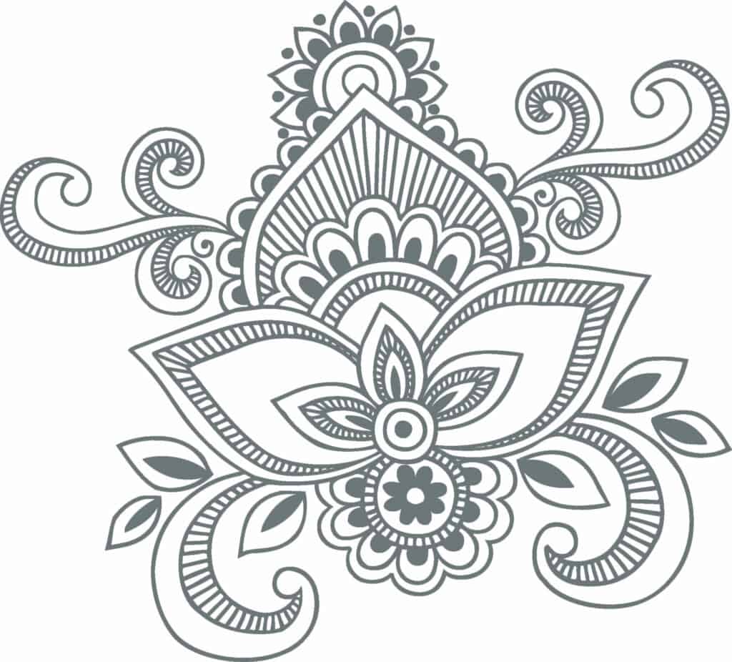 indian pattern gray